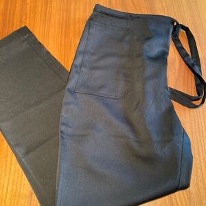 Black Label by Chico's Dressy Satin Cinch Tie Drawstring Pull On pants Large